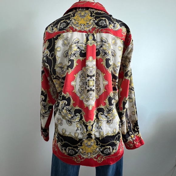 Zara - Coral Woman Chain Print Blouse - Picture 6 of 10